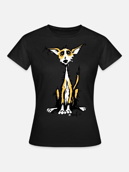 Rauhaar Podenco - Frauen T-Shirt - Schwarz