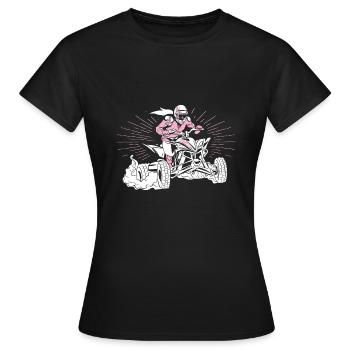 Quad - Frauen T-Shirt - Schwarz - Vorne - AI Model Female 172 dark (172cm)