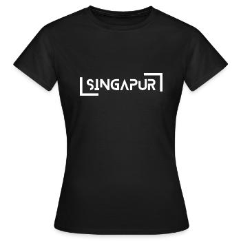 Singapur - Frauen T-Shirt - Schwarz - Vorne - AI Model Female 172 dark (172cm)