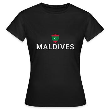 Maldives - T-shirt Femme - noir - Devant - AI Model Female 172 dark (172cm)