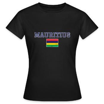 Mauritius - Frauen T-Shirt - Schwarz - Vorne - AI Model Female 172 dark (172cm)