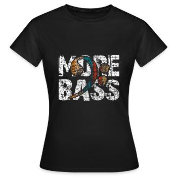 More Bass Please Bass Clef for Bass Guitarists - Women's T-Shirt - black - Front - AI Model Female 172 dark (172cm)