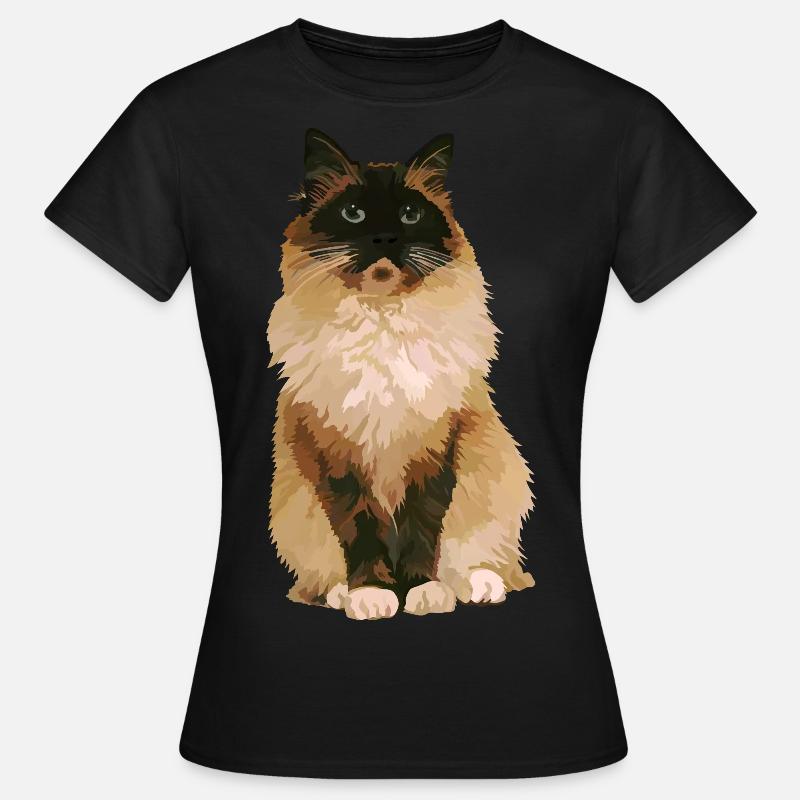Ragdoll-Katze 1 - Frauen T-Shirt - Schwarz