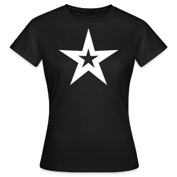 Strahlender Stern schlicht - Frauen T-Shirt - Schwarz - Vorne - AI Model Female 172 dark (172cm)