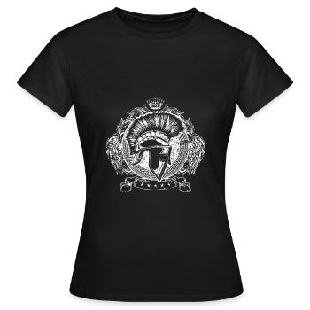 spartaner symbol greek wappen - Frauen T-Shirt - Schwarz - Vorne - AI Model Female 172 dark (172cm)