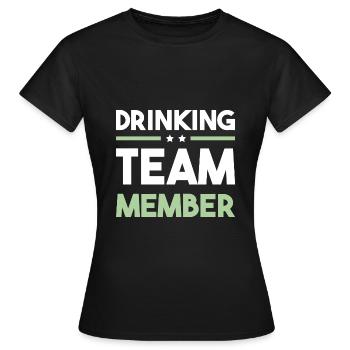 Équipe de consommation d’alcool - T-shirt Femme - noir - Devant - AI Model Female 172 dark (172cm)