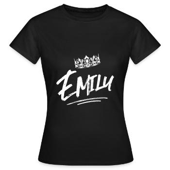 Emily - Frauen T-Shirt - Schwarz - Vorne - AI Model Female 172 dark (172cm)