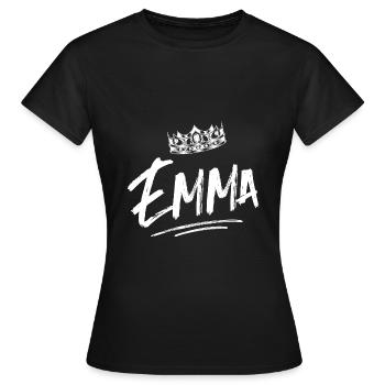 Emma - Frauen T-Shirt - Schwarz - Vorne - AI Model Female 172 dark (172cm)