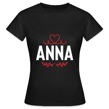 Anna - T-shirt Femme - noir - Devant - AI Model Female 172 dark (172cm)