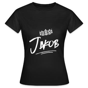 Jacob - T-shirt Femme - noir - Devant - AI Model Female 172 dark (172cm)