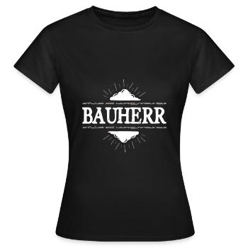 Bauherr Haus Bau - Frauen T-Shirt - Schwarz - Vorne - AI Model Female 172 dark (172cm)