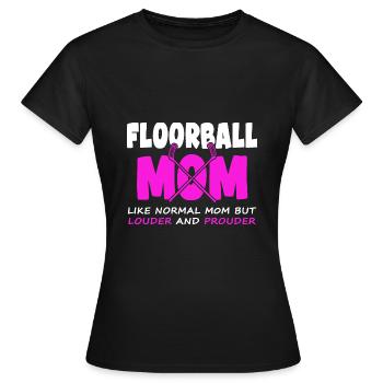 Floorball floorball "Floorball-mom" - Women's T-Shirt - black - Front - AI Model Female 172 dark (172cm)