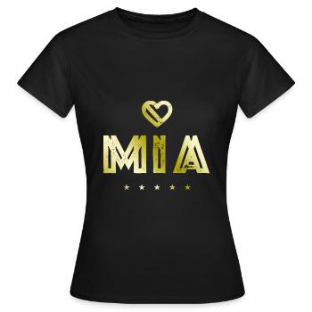 Mia Coeur - T-shirt Femme - noir - Devant - AI Model Female 172 dark (172cm)