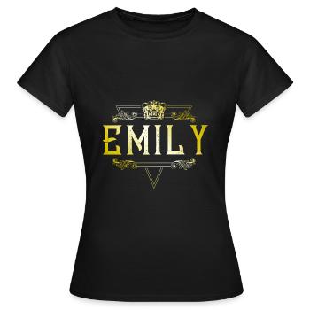 Emily - Frauen T-Shirt - Schwarz - Vorne - AI Model Female 172 dark (172cm)