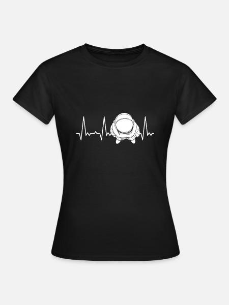 Heartbeat Astronaut - Women's T-Shirt - black