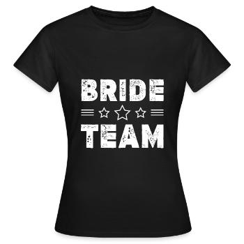 Équipe de la mariée - T-shirt Femme - noir - Devant - AI Model Female 172 dark (172cm)
