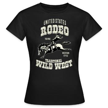 Wild West Rodeo - Women's T-Shirt - black - Front - AI Model Female 172 dark (172cm)