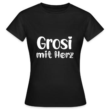Ich han s beschte Grosi mit Herz Oma Schweiz Grosi - Frauen T-Shirt - Schwarz - Vorne - AI Model Female 172 dark (172cm)