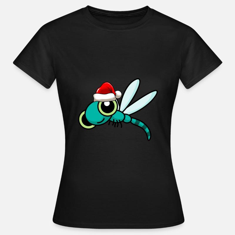 Libellule de Noël Libellule - T-shirt Femme - noir