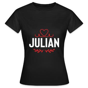Julian - Frauen T-Shirt - Schwarz - Vorne - AI Model Female 172 dark (172cm)