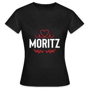 Moritz - Frauen T-Shirt - Schwarz - Vorne - AI Model Female 172 dark (172cm)