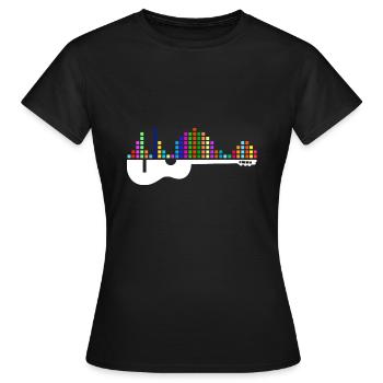 Battement de cœur de guitare - T-shirt Femme - noir - Devant - AI Model Female 172 dark (172cm)