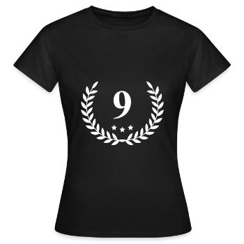 9 Couronne de chiffres - T-shirt Femme - noir - Devant - AI Model Female 172 dark (172cm)