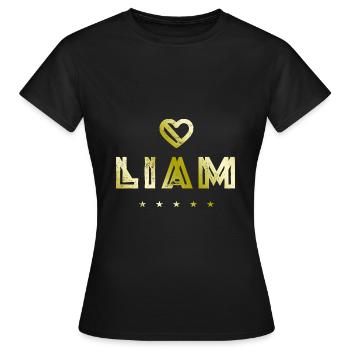 Liam Herz - Frauen T-Shirt - Schwarz - Vorne - AI Model Female 172 dark (172cm)