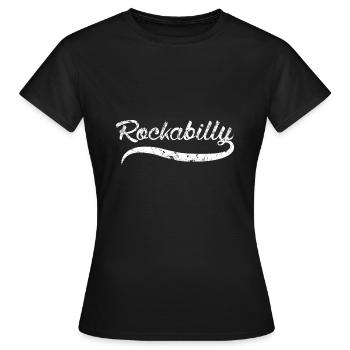 Rockabilly - T-shirt Femme - noir - Devant - AI Model Female 172 dark (172cm)