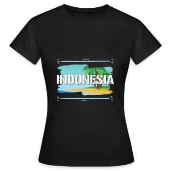 Indonésie - T-shirt Femme - noir - Devant - AI Model Female 172 dark (172cm)