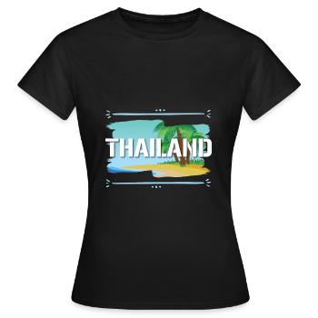 Thaïlande - T-shirt Femme - noir - Devant - AI Model Female 172 dark (172cm)