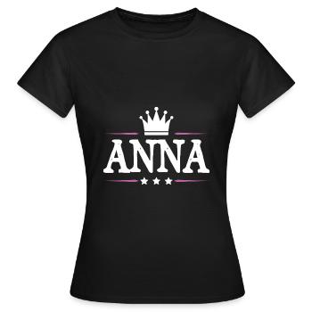 Anna - T-shirt Femme - noir - Devant - AI Model Female 172 dark (172cm)