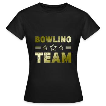 Équipe de bowling - T-shirt Femme - noir - Devant - AI Model Female 172 dark (172cm)