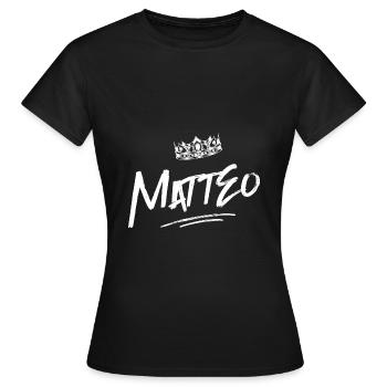 Matteo - Frauen T-Shirt - Schwarz - Vorne - AI Model Female 172 dark (172cm)