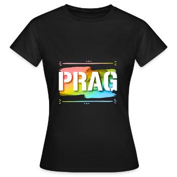 Prag - Frauen T-Shirt - Schwarz - Vorne - AI Model Female 172 dark (172cm)