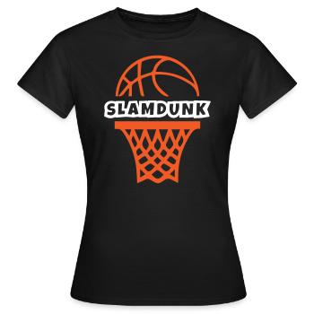 Basket-ball Slam Dunk - T-shirt Femme - noir - Devant - AI Model Female 172 dark (172cm)