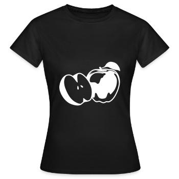 Apple icon vitamins - Women's T-Shirt - black - Front - AI Model Female 172 dark (172cm)