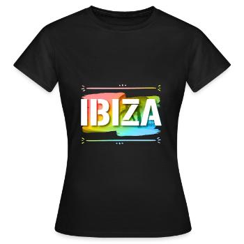Ibiza - T-shirt Femme - noir - Devant - AI Model Female 172 dark (172cm)