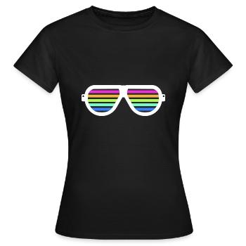 fête au néon - T-shirt Femme - noir - Devant - AI Model Female 172 dark (172cm)