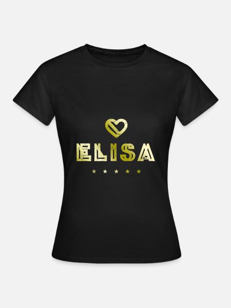 Elisa Herz - Frauen T-Shirt - Schwarz