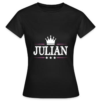 Julian - Frauen T-Shirt - Schwarz - Vorne - AI Model Female 172 dark (172cm)