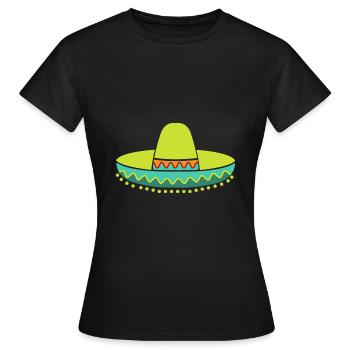 Sombrero Casquette - T-shirt Femme - noir - Devant - AI Model Female 172 dark (172cm)