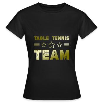 Table Tennis Team - Frauen T-Shirt - Schwarz - Vorne - AI Model Female 172 dark (172cm)