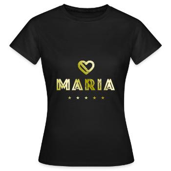 Maria Herz - T-shirt Femme - noir - Devant - AI Model Female 172 dark (172cm)