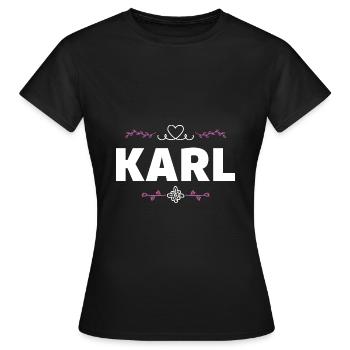 Karl - T-shirt Femme - noir - Devant - AI Model Female 172 dark (172cm)
