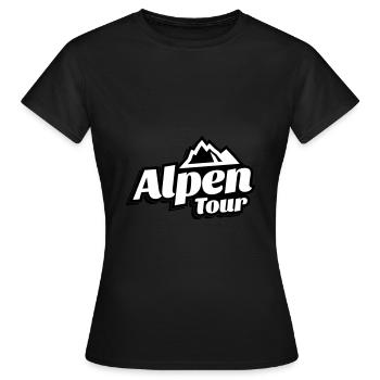 alps tour - Women's T-Shirt - black - Front - AI Model Female 172 dark (172cm)