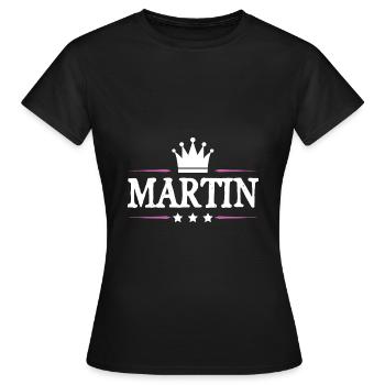 Martin - Women's T-Shirt - black - Front - AI Model Female 172 dark (172cm)