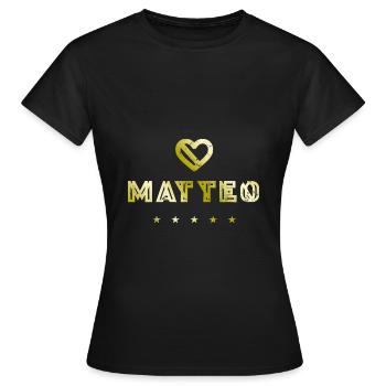 Matteo Herz - Frauen T-Shirt - Schwarz - Vorne - AI Model Female 172 dark (172cm)