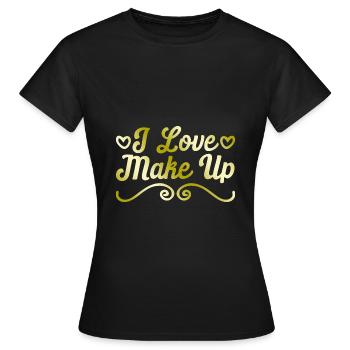 J’adore le maquillage - T-shirt Femme - noir - Devant - AI Model Female 172 dark (172cm)