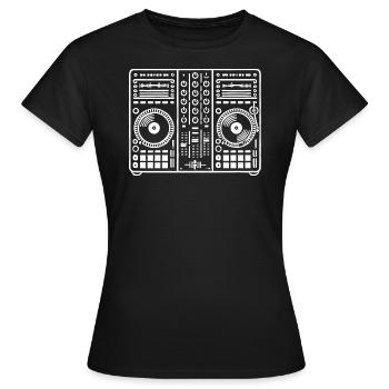 DJ-Konsole - Frauen T-Shirt - Schwarz - Vorne - AI Model Female 172 dark (172cm)